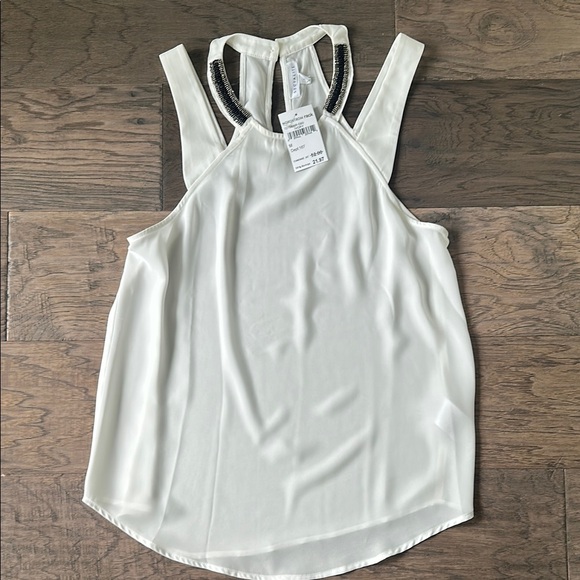 Socialite Ivory Racerback Tank Top - Picture 1 of 5